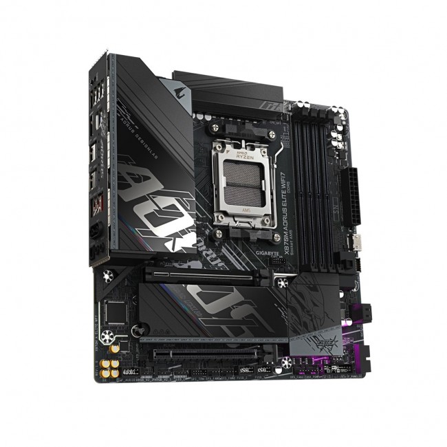 GIGABYTE X870M AORUS ELITE WIFI7 Motherboard - Supports AMD Ryzen 9000 CPUs, 14+2+2 Phases Digital VRM, up to 8200Hz DDR5 (OC), 1xPCIe 5.0 + 1xPCIe 4.0, Wi-Fi 7, 2.5 GbE LAN, USB 4