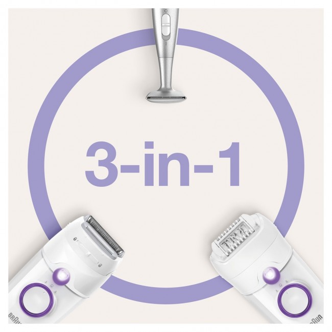 Braun Silk- pil 5 825 Power 28 tweezers White, Purple