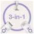 Braun Silk- pil 5 825 Power 28 tweezers White, Purple