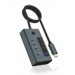 ICY BOX IB-HUB1454-C31 USB 3.2 Gen 1 (3.1 Gen 1) Type-C 10000 Mbit/s Blue, Grey ICY BOX IB-HUB1454-C31 USB 3.2 Gen 1 (3.1 Gen 1) Type-C 10000 Mbit/s Blue, Grey