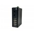 LevelOne 10-Port L2 Plus Managed Gigabit Industrial Switch, 8x 1GbE RJ45, 2x 1/2.5GbE SFP, DIN-Rail, -40 C to 75 C