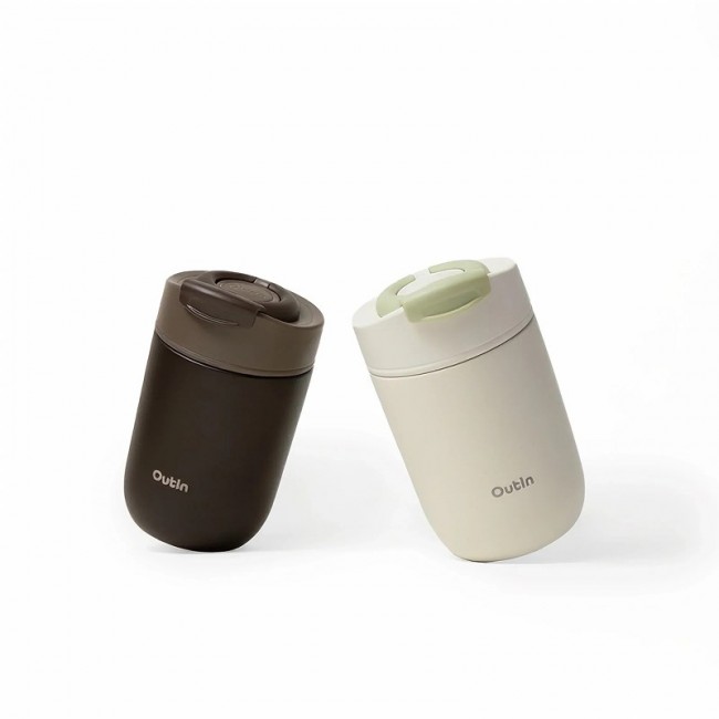 Outin OT-TUM-01-TB Kubek podr ny 350 ml Brown Stainless steel
