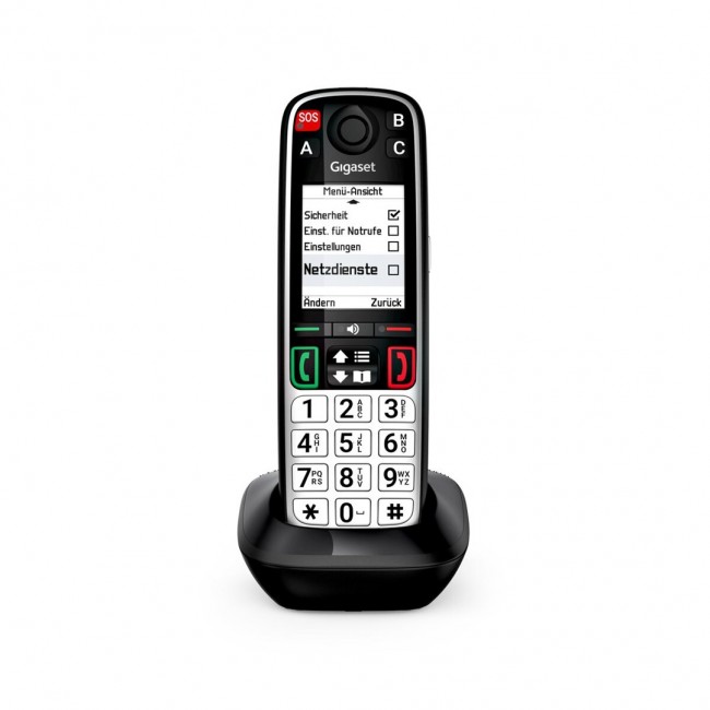 Gigaset EASY 500HX Analog/DECT telephone Caller ID Black, Silver