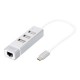 Digitus USB Type-C 3-Port Hub + Fast Ethernet LAN Adapter Digitus USB Type-C 3-Port Hub + Fast Ethernet LAN Adapter