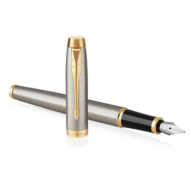 Parker IM fountain pen Cartridge filling system Brushed steel 1 pc(s)