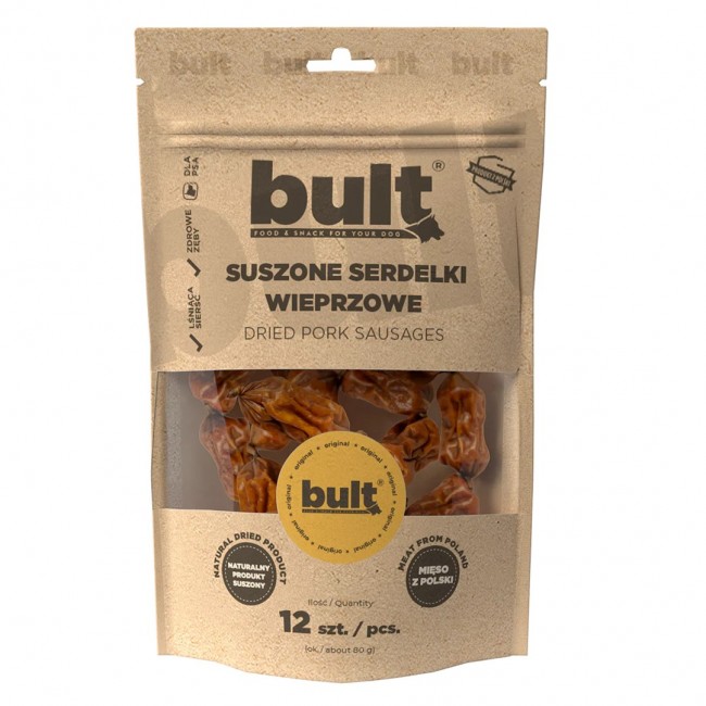 BULT Dried pork sausages - dog treat - 12 BULT Dried pork sausages - dog treat - 12