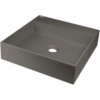Granite countertop washbasin with space for a tap - 400x400 mm