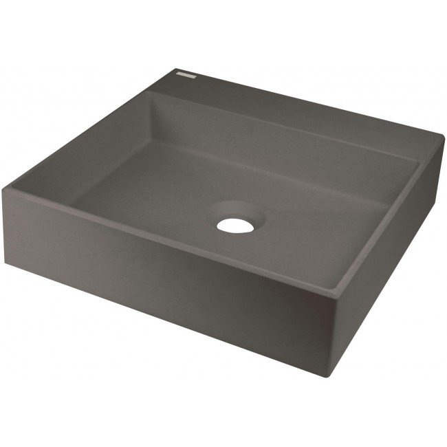 Granite countertop washbasin with space for a tap - 400x400 mm