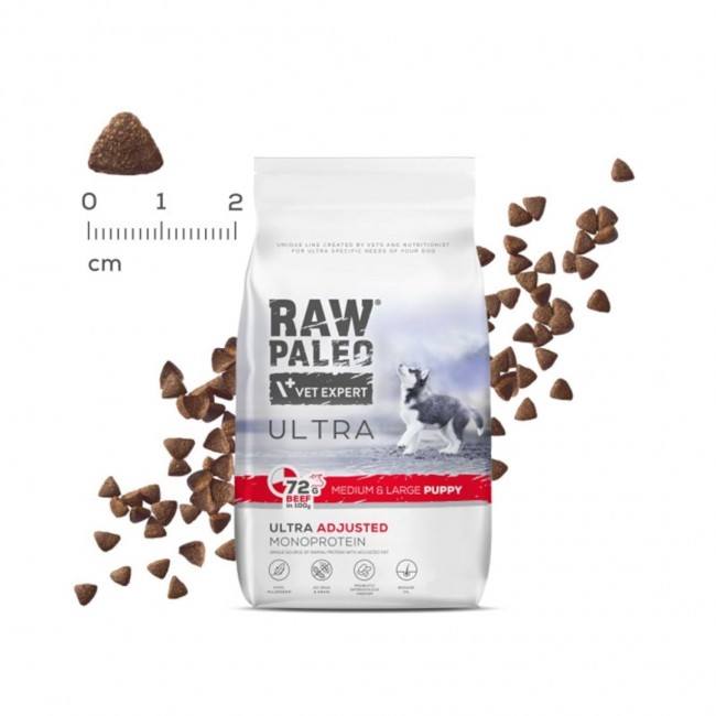 RAW PALEO Ultra Medium&Large Puppy Beef - dry food for puppies - 10 kg RAW PALEO Ultra Medium&Large Puppy Beef - dry food for puppies - 10 kg