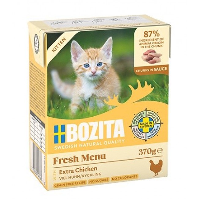 BOZITA Fresh Menu Kitten Chunks in sauce - wet cat food - 370g BOZITA Fresh Menu Kitten Chunks in sauce - wet cat food - 370g