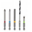 Graphite Energy+ set in aluminum case: drill/driver with removable chuck, 2 2.0Ah batteries, charger and 109 accessories