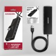 Axagon HUE-F7A 7x USB 3.2 Gen 1 ALU FLAT hub micro power IN 1m USB-A USB 3.2 Gen 1 (3.1 Gen 1) Type-A 5000 Mbit/s Black