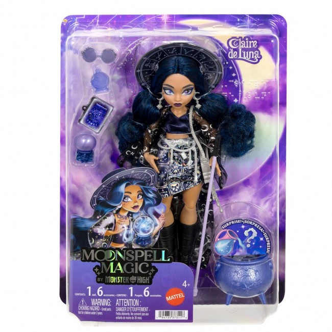 Monster High Moonspell Magic by Claire de Luna Fashion Doll, Clairvoyant Witch with Accessories