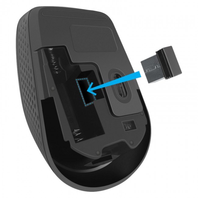MOUSE DEFENDER TIANA MB-055 RF BEZPRZEWODOWA SILENT CZARNA 1000dpi 3P
