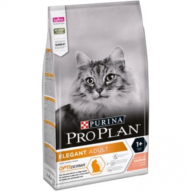 Purina Pro Plan ELEGANT Adult 1+ OPTIDERMA cats dry food 10 kg Salmon