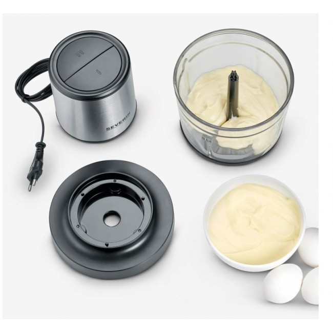 Severin KM 3867 electric food chopper 1 L 400 W Black, Silver, Transparent