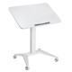 Maclean MC-453 W Mobile Laptop Desk with Pneumatic Height Adjustment, Laptop Table with Wheels, 80 x 52 cm, Max. 8 kg, Height Adjustable Max. 109 cm (White) Maclean MC-453 W Mobile Laptop Desk with Pneumatic Height Adjustment, Laptop Table with Wheels, 80 x 52 cm, Max. 8 kg, Height Adjustable Max. 109 cm (White)