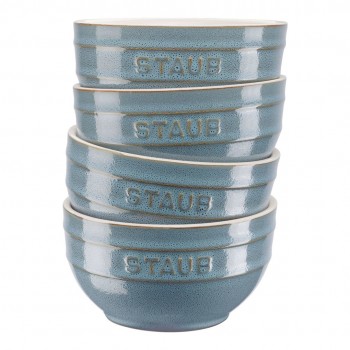 Staub Ceramique Bowl set 0.4 L Round Ceramic Turquoise 4 pc(s)