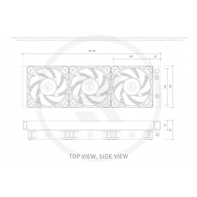 EK Water Blocks EK-Nucleus AIO CR360 Dark Komplett-Wasserk hlung - Schwarz