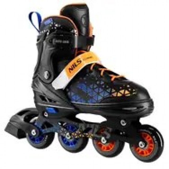 NH18190A BRAVE 4in1 INLINE SKATES BLUE-ORANGE SIZE M. S(29-33) WITH WYM. TUL. ICE HOCKEY NILS EXTREME