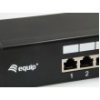 Equip 16-Port Cat.6 Shielded Patch Panel, Black Equip 16-Port Cat.6 Shielded Patch Panel, Black