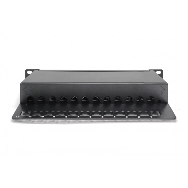 Digitus CAT 6A Patch Panel, shielded, 12-Port, 1HE, 10