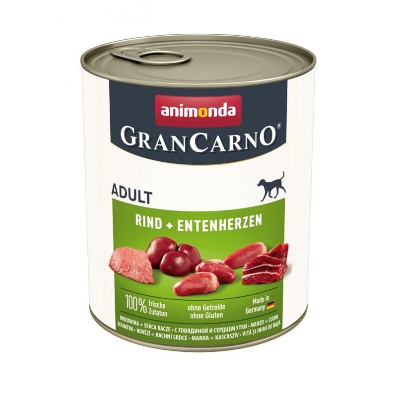 ANIMONDA GranCarno Adult Beef and duck hearts - wet dog food - 800g ANIMONDA GranCarno Adult Beef and duck hearts - wet dog food - 800g