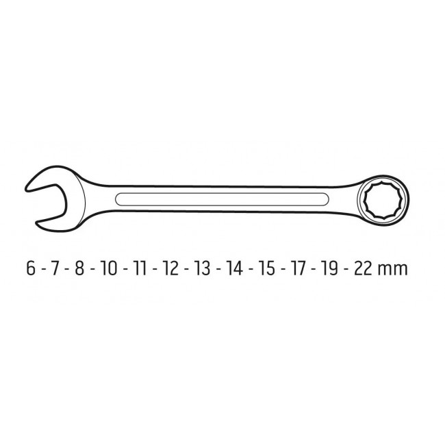 Neo Tools wrenches 6-22 mm, set of 12 pieces