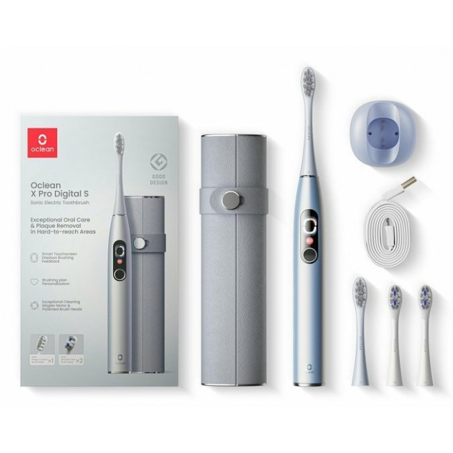 Oclean X PRO DIGITAL SET Adult Sonic toothbrush Silver Oclean X PRO DIGITAL SET Adult Sonic toothbrush Silver