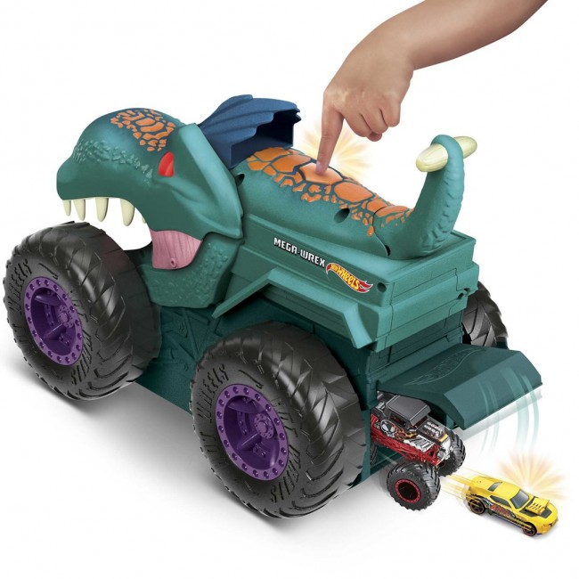 Hot Wheels Monster Trucks Car Chompin Mega Wrex Vehicle, For Ages 3 Years & Up Hot Wheels Monster Trucks Car Chompin Mega Wrex Vehicle, For Ages 3 Years & Up