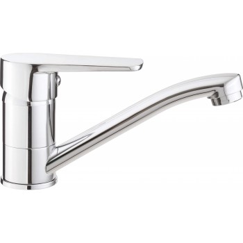 Basin mixer with swivel spout