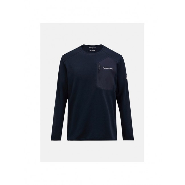Bluza PEAK PERFORMANCE M Freelight Polartec Grid Crew czarny - XL