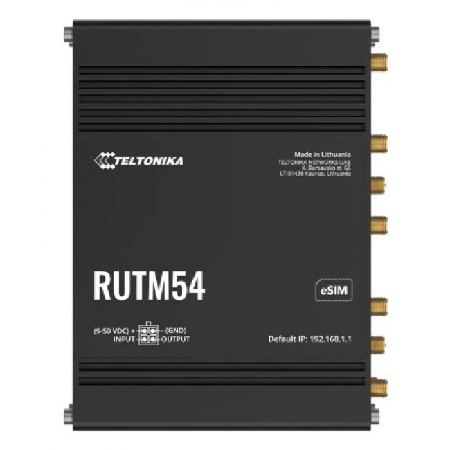 Teltonika RUTM54 wireless router Gigabit Ethernet Dual-band (2.4 GHz / 5 GHz) 5G Black Teltonika RUTM54 wireless router Gigabit Ethernet Dual-band (2.4 GHz / 5 GHz) 5G Black