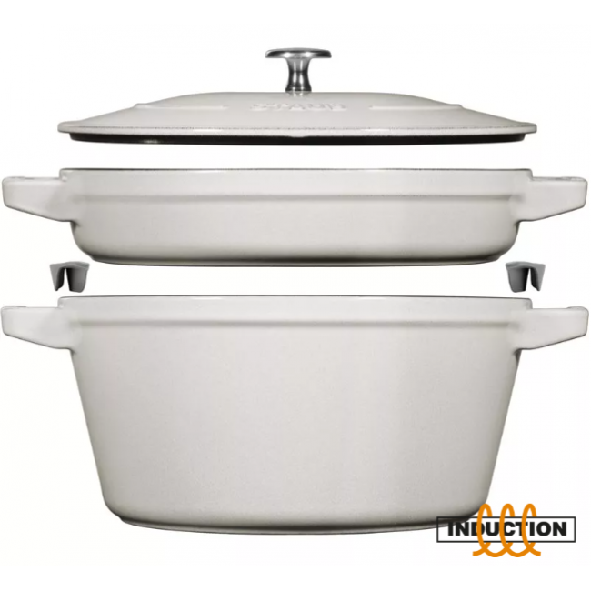 Staub La Cocotte Round Cast iron Casserole baking dish Staub La Cocotte Round Cast iron Casserole baking dish