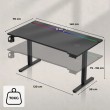 Huzaro Hero 8.7 RGB Electric Gaming Desk Black