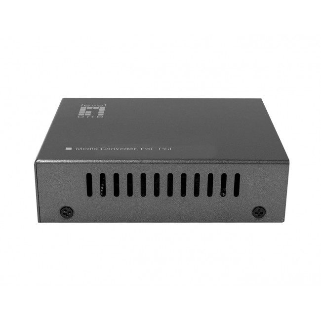 LevelOne RJ45 to SFP Gigabit Media Converter, PoE PSE