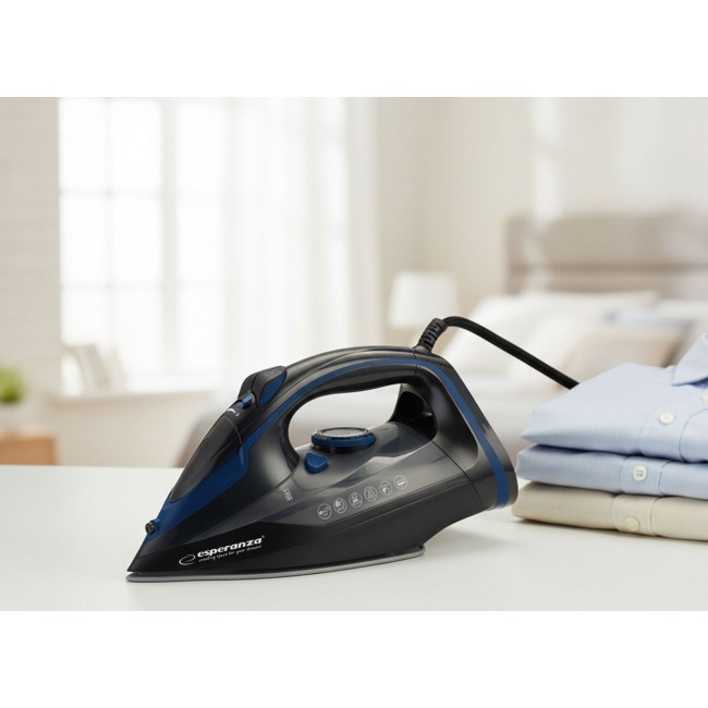 Esperanza EHI012 Steam iron, ceramic soleplate, black, 2600W