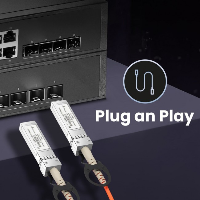 Extralink SFP+ AOC Cable AOC SFP+ 10Gbps, 5m