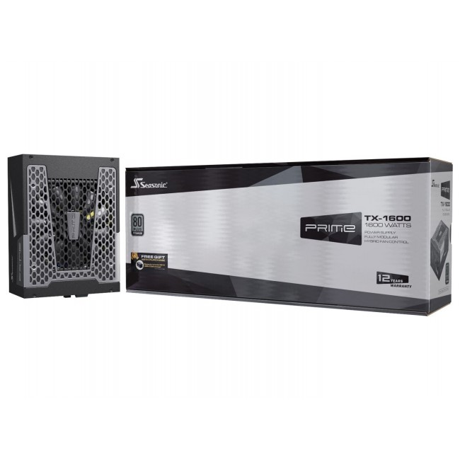 Seasonic Prime TX-1600, 80 PLUS Titanium Power Supply, modular, ATX 3.0, PCIe 5.0 - 1600 Watt