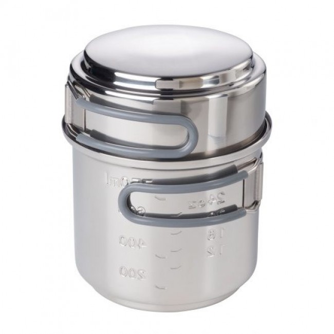 ESBIT Cookset w. alc. burner, jar, stainless steel ESBIT Cookset w. alc. burner, jar, stainless steel