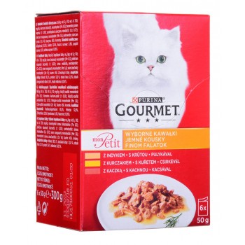 GOURMET Mon Petit Poultry Mix - wet cat food - 6 x 50 g