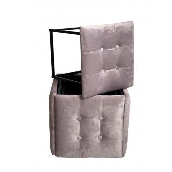 Puff-transformer 5in1 - 5 stools in 1 pouffe powder pink velvet 2269