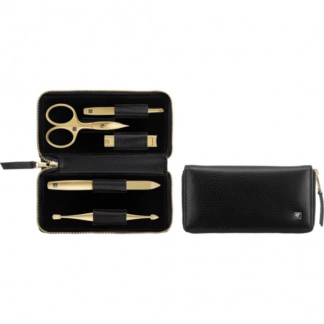 ZWILLING Twinox Gold Edition manicure set 97748-004-0 - black leather case 5 pieces - black ZWILLING Twinox Gold Edition manicure set 97748-004-0 - black leather case 5 pieces - black