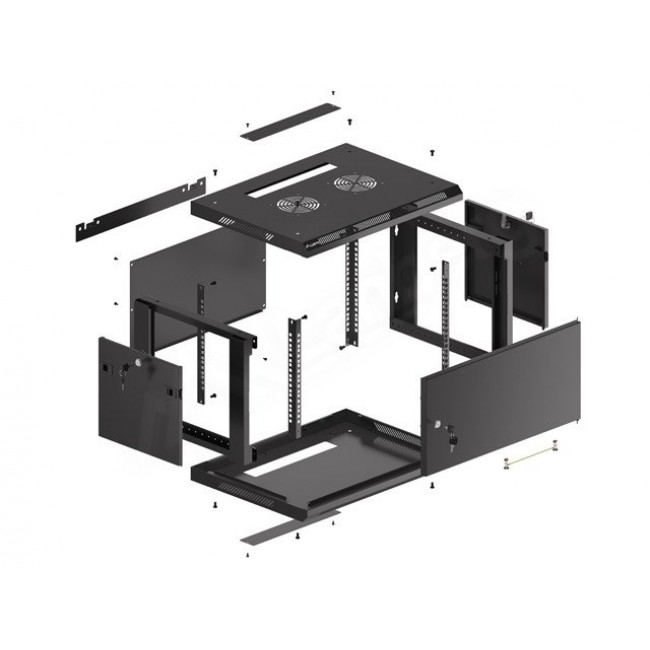 Lanberg WF01-6406-00B rack cabinet 6U Wall mounted rack Black Lanberg WF01-6406-00B rack cabinet 6U Wall mounted rack Black