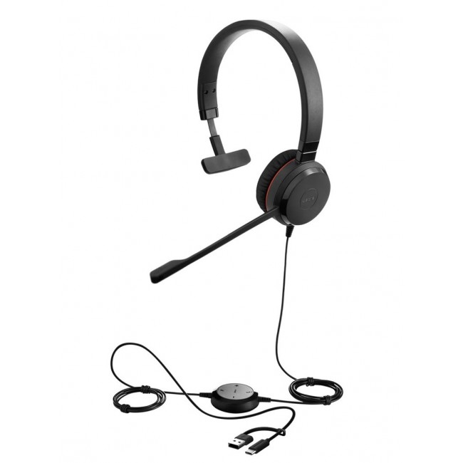 Jabra Evolve 30 II Headset Wired Head-band Office/Call center USB Type-C / USB Type-A Black