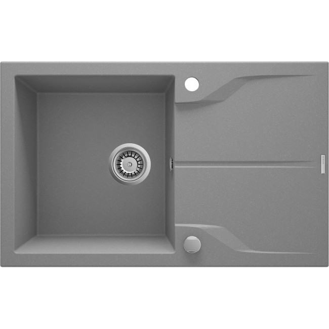 1-bowl granite sink with drainer - mounted flush with the worktop