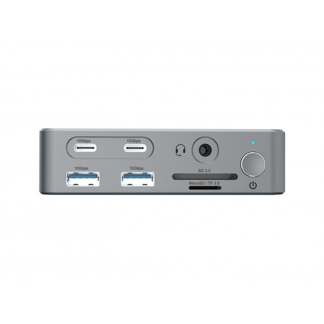Conceptronic DONN25G 15-in-1 DisplayLink USB 3.2 Gen 2 Docking Station, Triple 4K60Hz Display, HDMI x 2, DisplayPort, USB-C 10Gbps x 2, USB-A 10Gbps x 2, USB-A 5Gbps x 2, SD, TF/MicroSD, GbE, Audio, DC in, Security Slot, PD 3.0