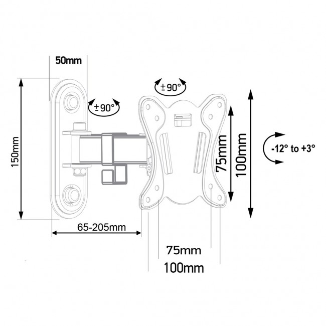 Maclean MC-416 TV Monitor Wall Mount 13