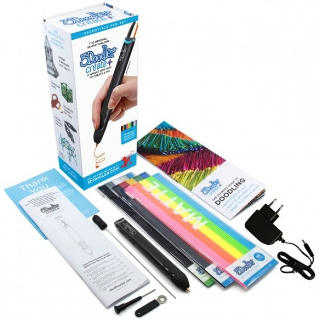 3Doodler CREATE FILAMENT PLA 5 COLORS PL-MIXNEW1 Polylactic acid (PLA) Black, Grey, Light Blue, Transparent, White 2 g