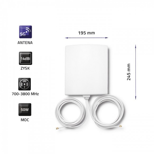 Qoltec 57022 5G Antenna | 14 dBi | Outdoor Qoltec 57022 5G Antenna | 14 dBi | Outdoor